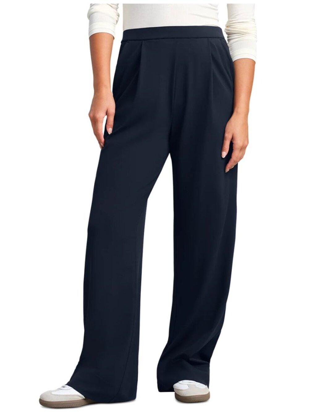 Rhone Revive Wide Leg Pants Navy Blue High Rise‎ Yoga Athletic Womens Medium
